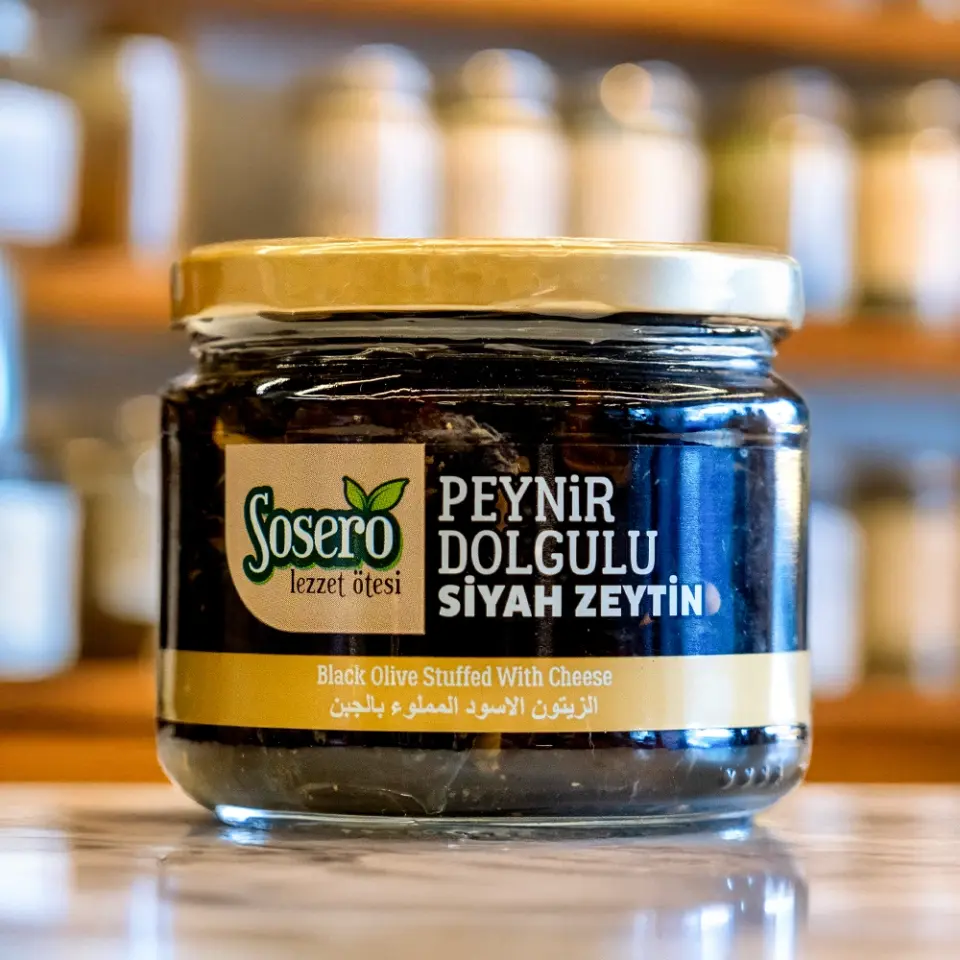 Peynir Dolgulu Siyah Zeytin
