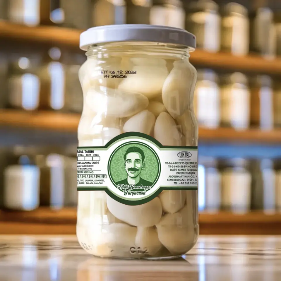 Sarımsak Turşusu 400 g (Soyulmuş) | Cam Kavanoz