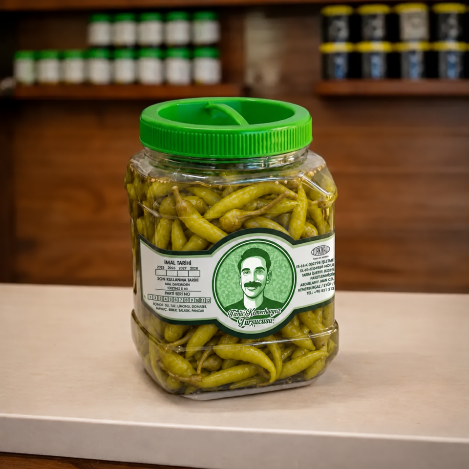 Acılı Kıl Sivri Biber Turşusu 1 Kg
